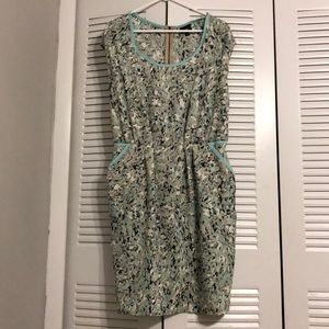 Mossimo- Light Green/black multi colored Dress
